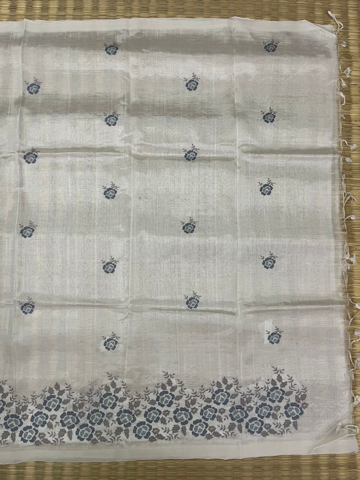 Embroidery silkcotton saree