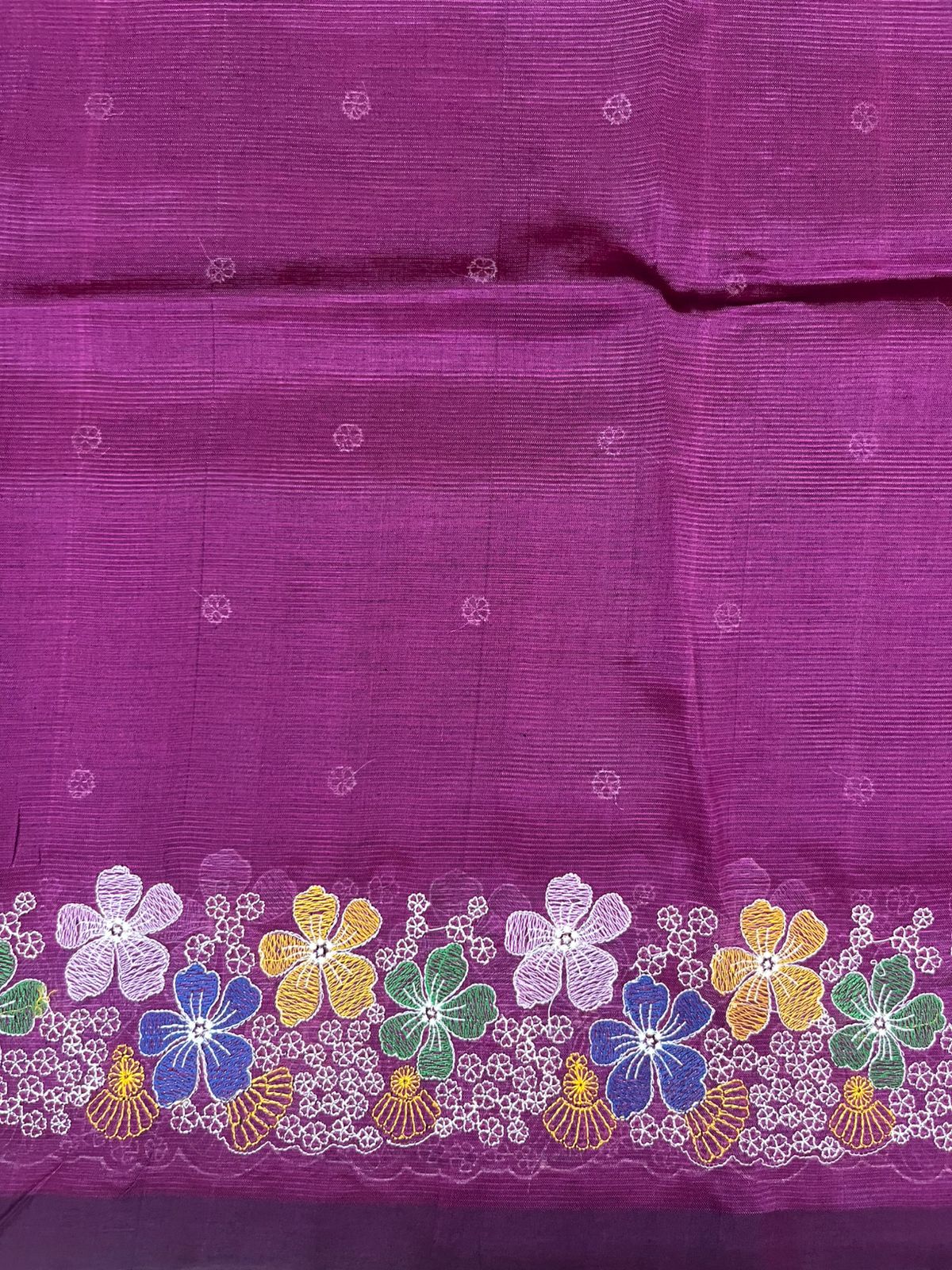 Embroidery silkcotton saree