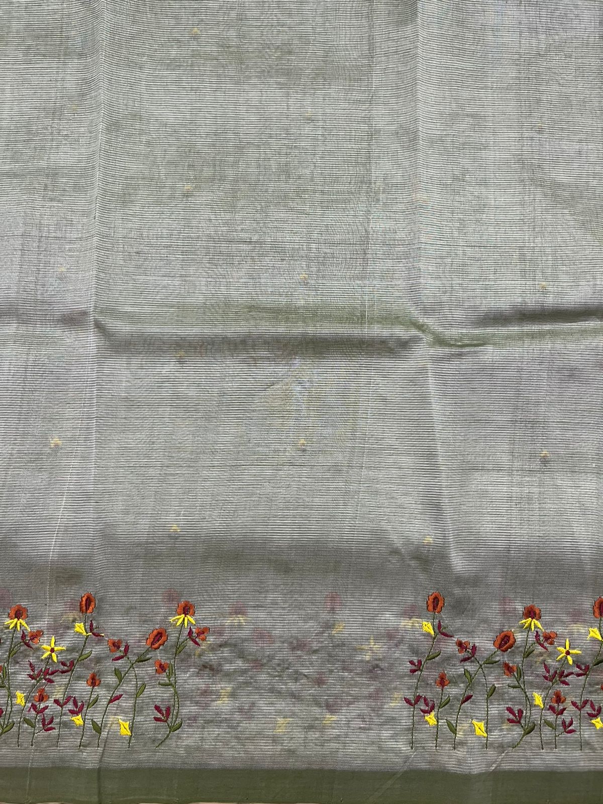 Embroidery silkcotton saree